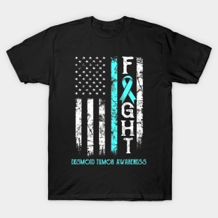 Desmoid Tumor  US Flag T-Shirt